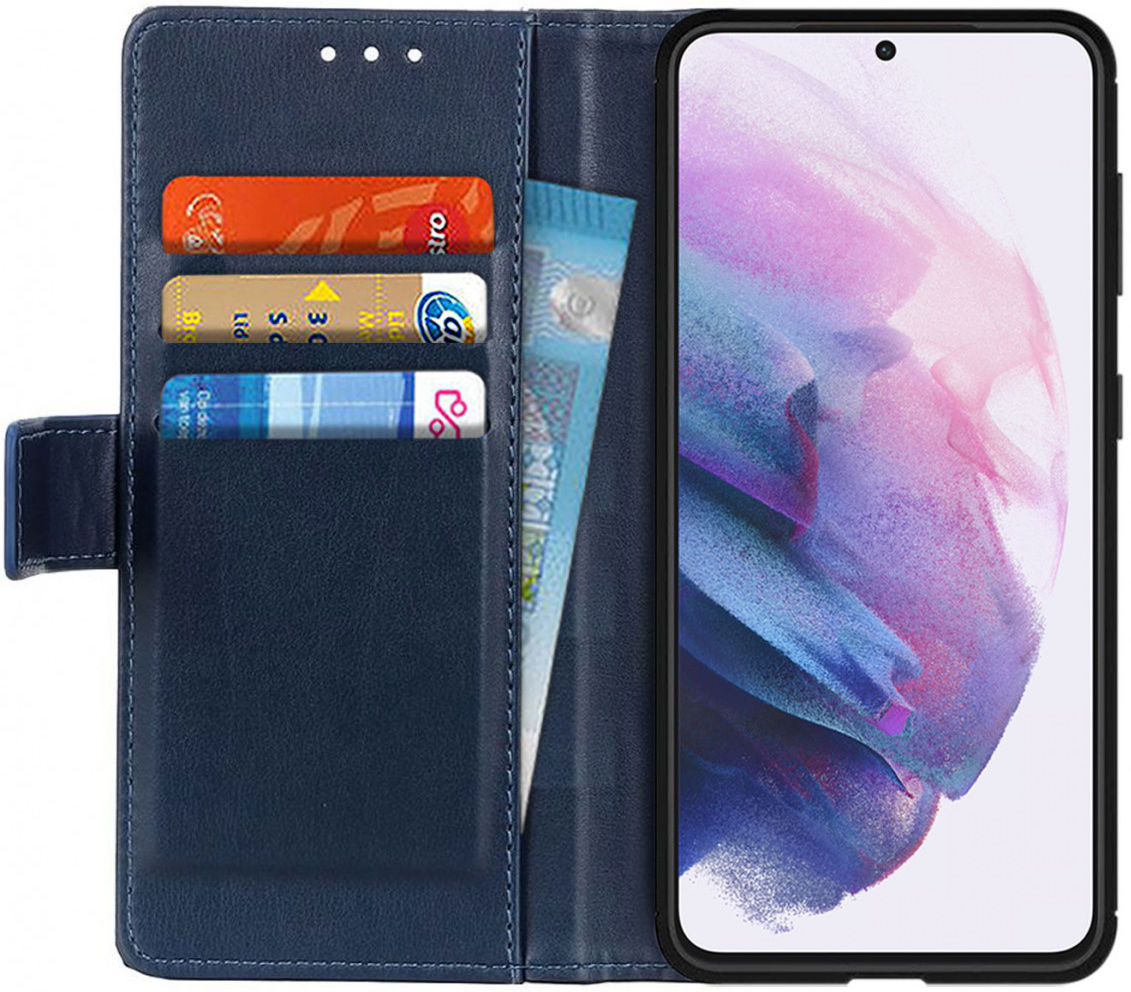 Samsung Galaxy S21 Plus Hoesje Wallet Book Case Blauw afbeelding 1