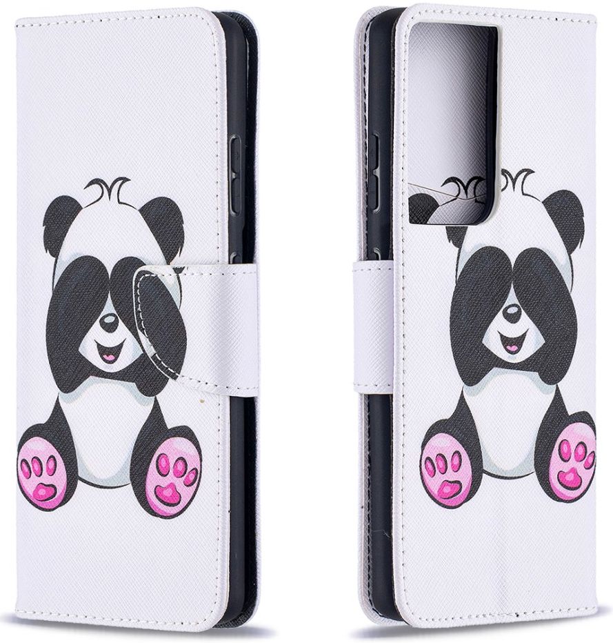 Samsung Galaxy S21 Ultra Portemonnee Hoesje met Panda Print afbeelding 5