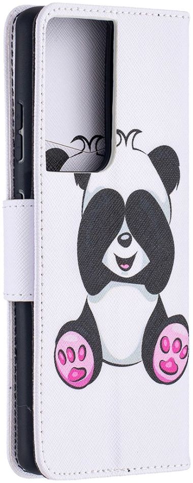 Samsung Galaxy S21 Ultra Portemonnee Hoesje met Panda Print afbeelding 2