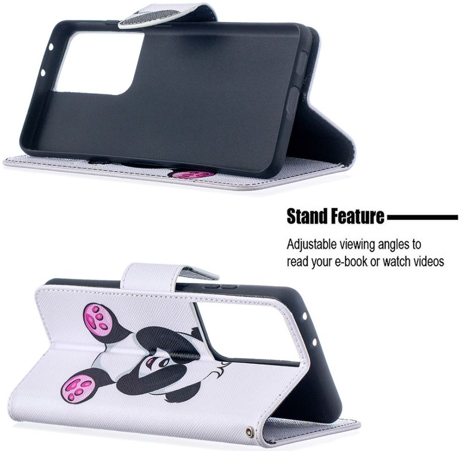 Samsung Galaxy S21 Ultra Portemonnee Hoesje met Panda Print afbeelding 7