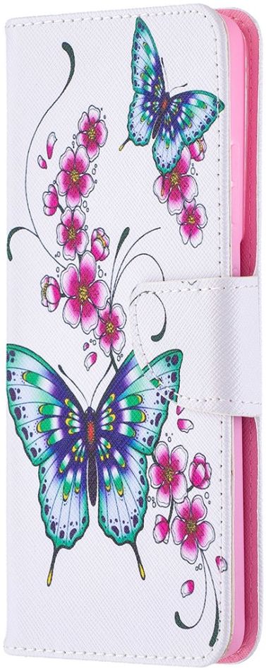 Samsung Galaxy S21 Ultra Portemonnee Hoesje met Vlinders/Bloemen Print afbeelding 1