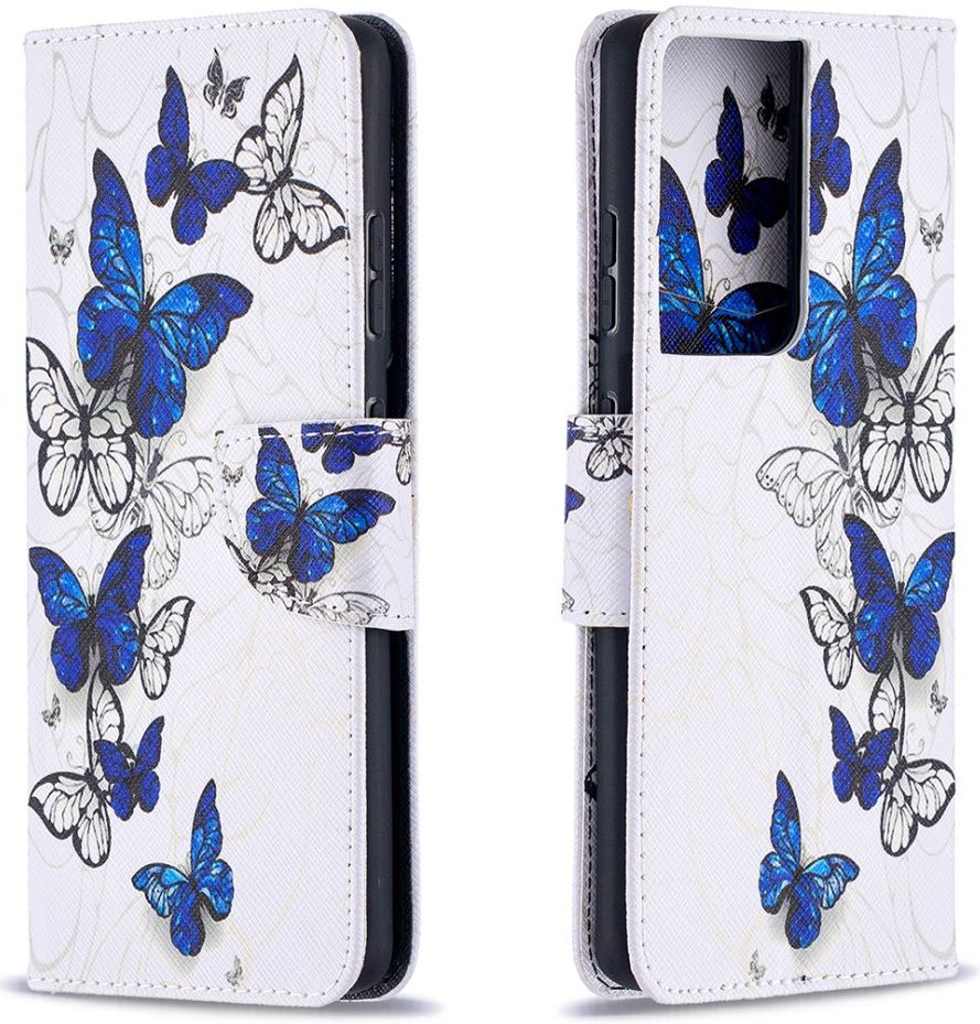 Samsung Galaxy S21 Ultra Portemonnee Hoesje met Vlinders Print afbeelding 5