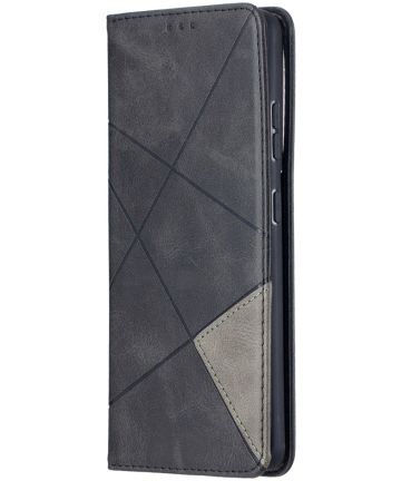 Samsung Galaxy S21 Ultra Hoesje Wallet Book Case Geometrie Zwart Hoesjes