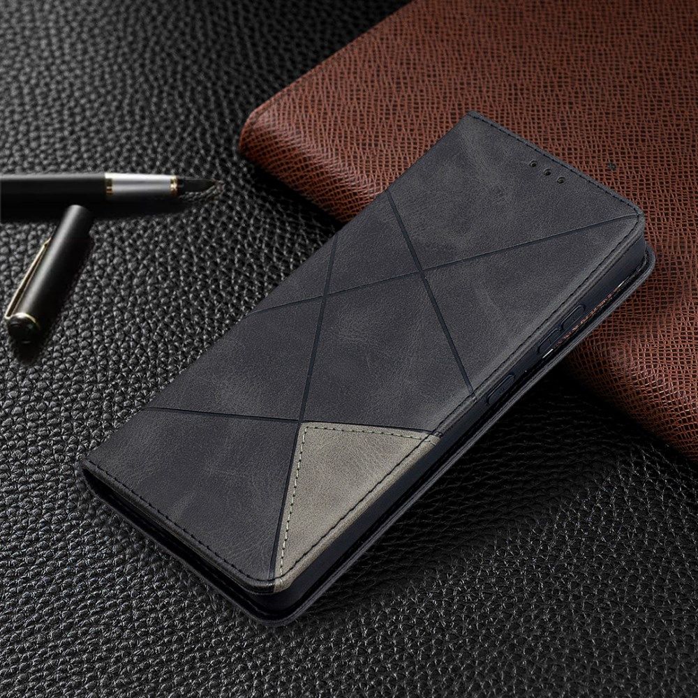 Samsung Galaxy S21 Ultra Hoesje Wallet Book Case Geometrie Zwart afbeelding 8