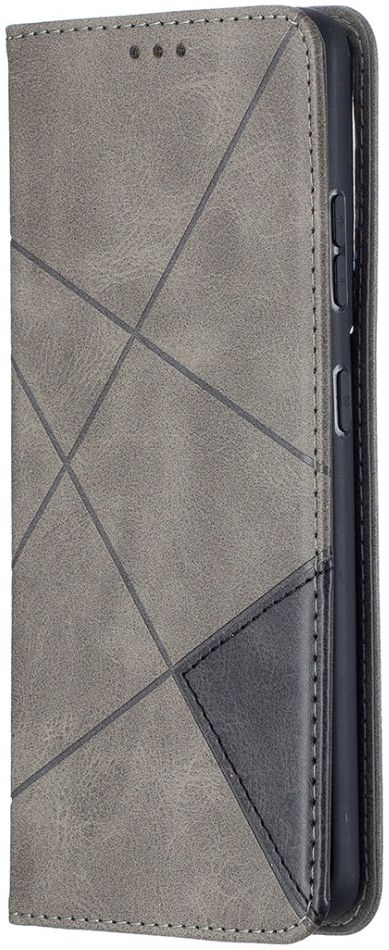 Samsung Galaxy S21 Ultra Hoesje Wallet Book Case Geometrie Grijs afbeelding 1