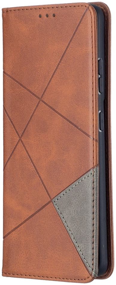 Samsung Galaxy S21 Ultra Hoesje Wallet Book Case Geometrie Coffee afbeelding 1