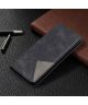 Samsung Galaxy S21 Plus Hoesje Wallet Book Case Geometrie Design Zwart