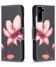 Samsung Galaxy S21 Plus Portemonnee Hoesje met Bloemen Print