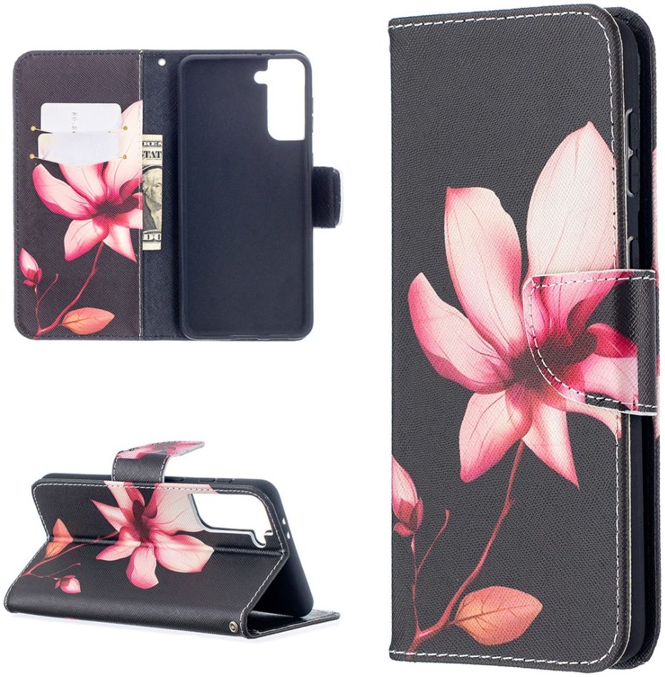Samsung Galaxy S21 Plus Portemonnee Hoesje met Bloemen Print afbeelding 4
