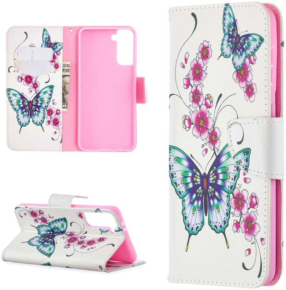 Samsung Galaxy S21 Plus Portemonnee Hoesje met Vlinder Print afbeelding 4