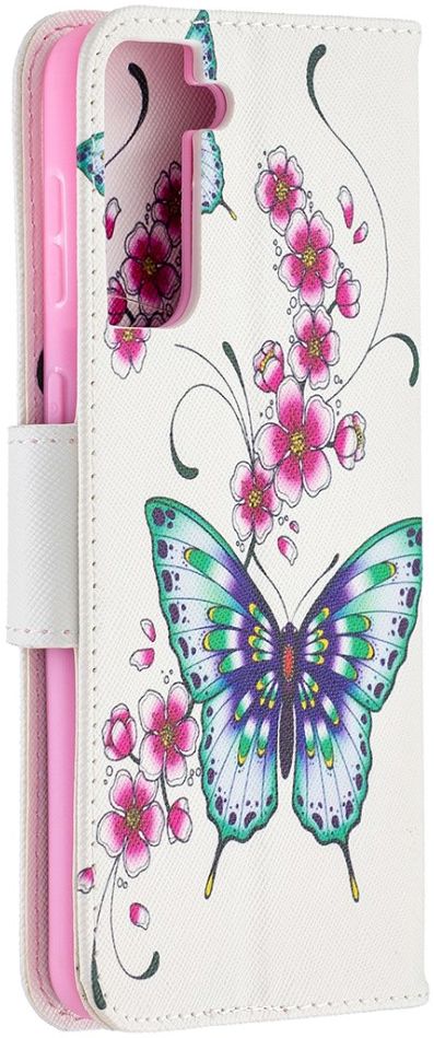 Samsung Galaxy S21 Plus Portemonnee Hoesje met Vlinder Print afbeelding 2