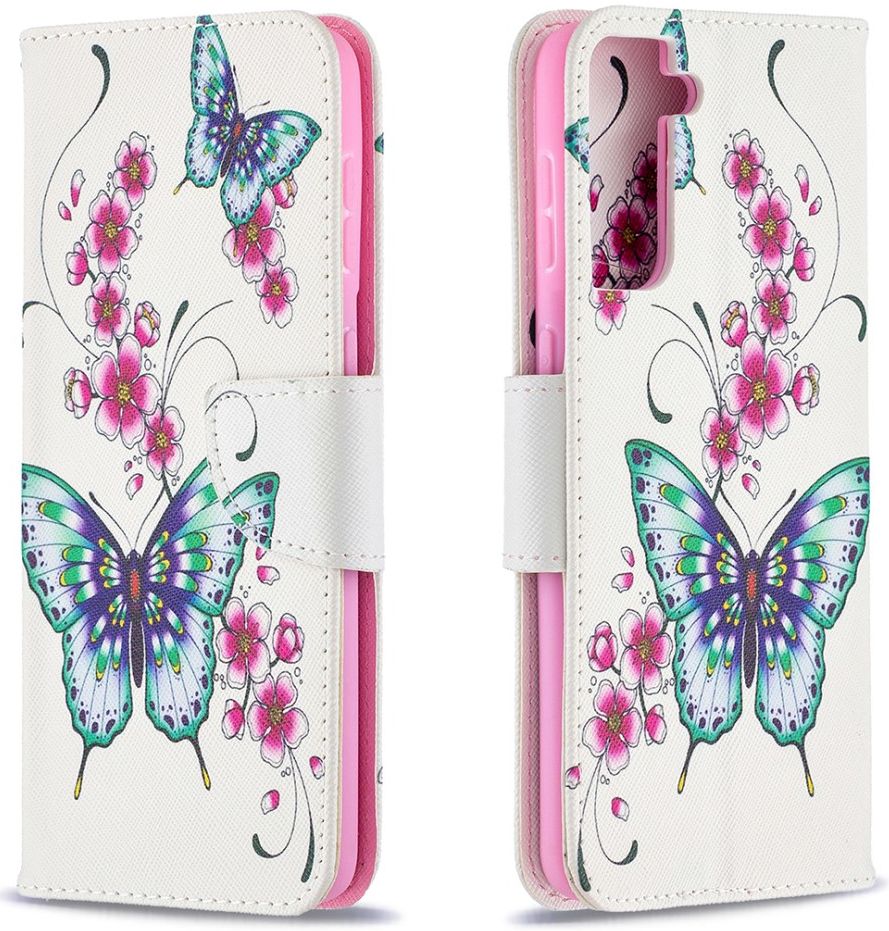 Samsung Galaxy S21 Plus Portemonnee Hoesje met Vlinder Print afbeelding 5