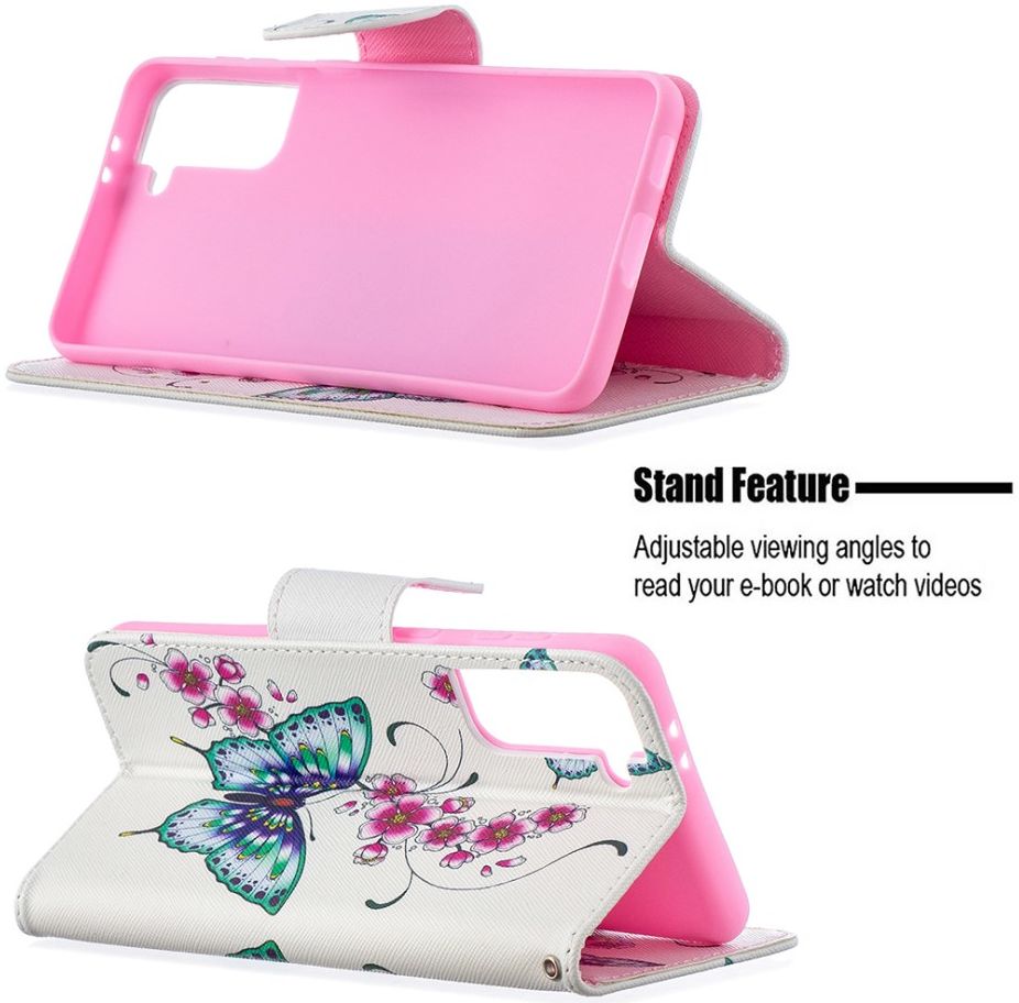 Samsung Galaxy S21 Plus Portemonnee Hoesje met Vlinder Print afbeelding 7