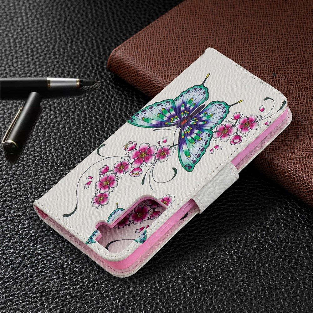 Samsung Galaxy S21 Plus Portemonnee Hoesje met Vlinder Print afbeelding 8