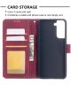 Samsung Galaxy S21 Hoesje Wallet Book Case Geometrisch Design Rood