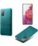 Samsung Galaxy S20 FE Hoesje Back Cover met Kunstleer Coating Groen