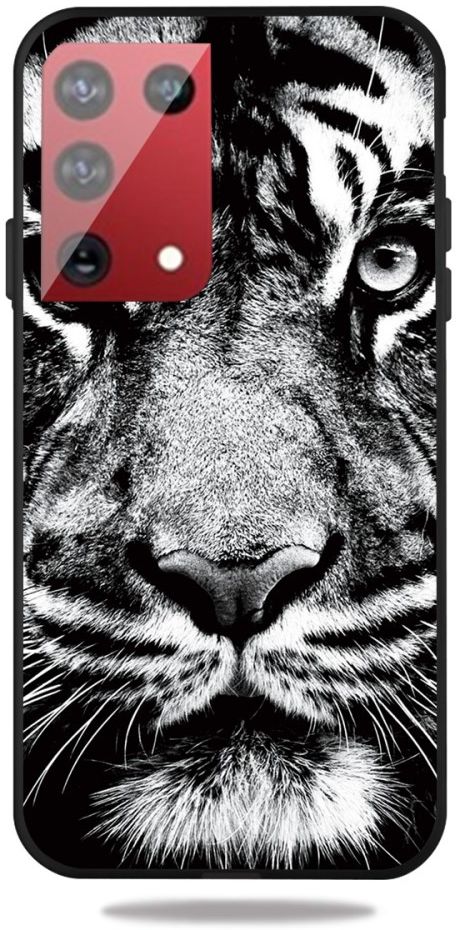Samsung Galaxy S21 Ultra Hoesje Matte TPU Back Cover met Tijger Print afbeelding 1