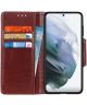 Samsung Galaxy S21 Plus Hoesje Wallet Book Case Kunstleer Bruin