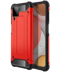Samsung Galaxy A12 Hoesje Hybride Shock Proof Back Cover Rood