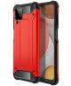 Samsung Galaxy A12 Hoesje Hybride Shock Proof Back Cover Rood