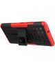 Samsung Galaxy A42 Hoesje Hybride Back Cover met Kickstand Rood