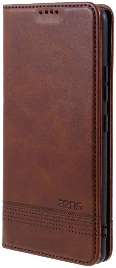 AZNS Samsung Galaxy A42 Portemonnee Stand Hoesje Donker Bruin afbeelding 2