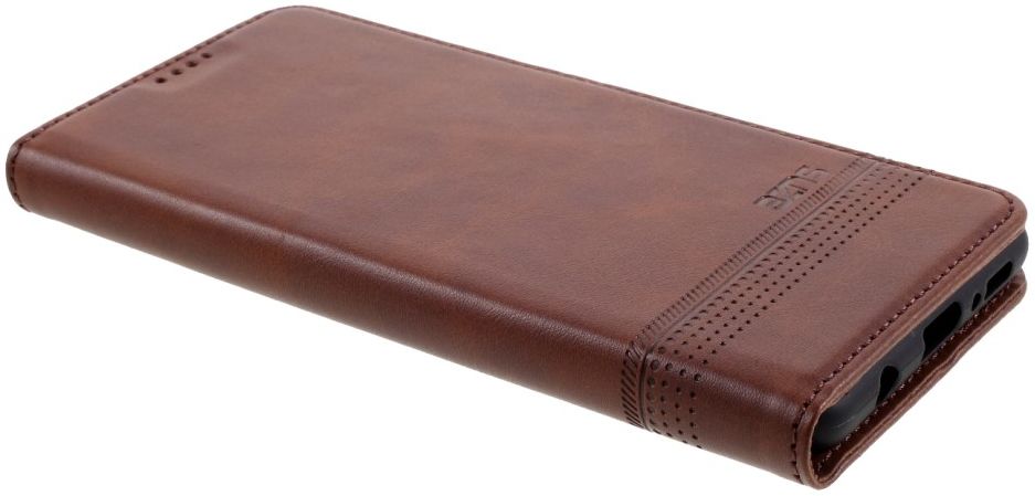 AZNS Samsung Galaxy A42 Portemonnee Stand Hoesje Donker Bruin afbeelding 4