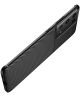 Samsung Galaxy S21 Ultra Hoesje Siliconen Carbon TPU Back Cover Zwart