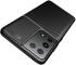 Samsung Galaxy S21 Ultra Hoesje Siliconen Carbon TPU Back Cover Zwart afbeelding 7