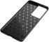 Samsung Galaxy S21 Ultra Hoesje Siliconen Carbon TPU Back Cover Zwart afbeelding 10