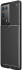 Samsung Galaxy S21 Ultra Hoesje Siliconen Carbon TPU Back Cover Zwart afbeelding 1