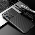 Samsung Galaxy S21 Ultra Hoesje Siliconen Carbon TPU Back Cover Zwart afbeelding 6