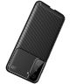 Samsung Galaxy S21 Plus Hoesje Siliconen Carbon TPU Back Cover Zwart