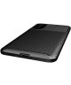 Samsung Galaxy S21 Hoesje Siliconen Carbon TPU Back Cover Zwart