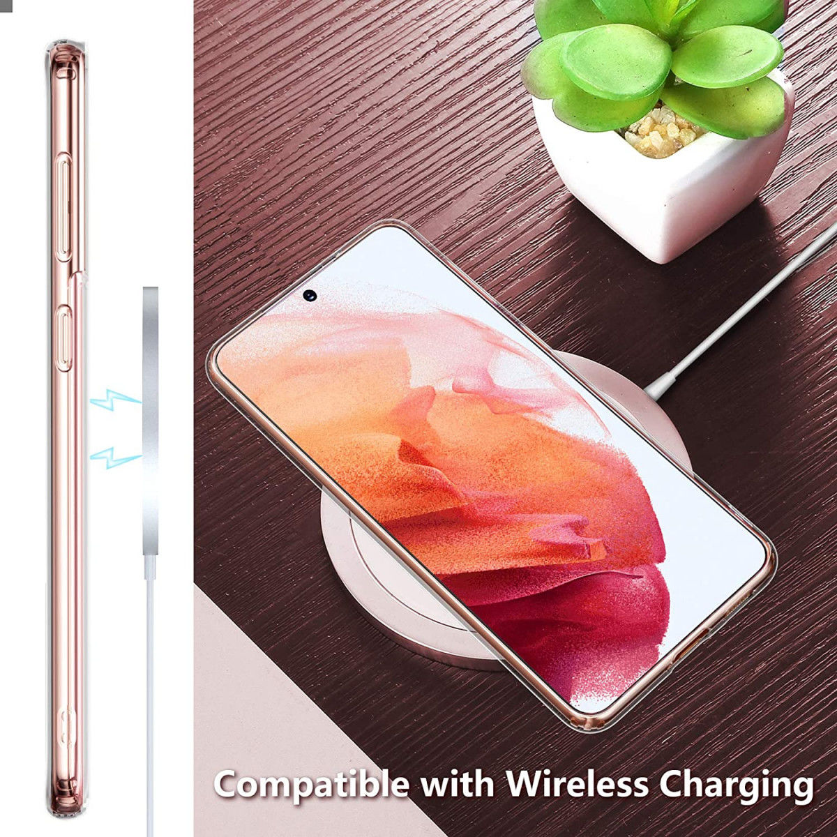 Samsung Galaxy S21 Hoesje Dun TPU Back Cover Transparant afbeelding 7