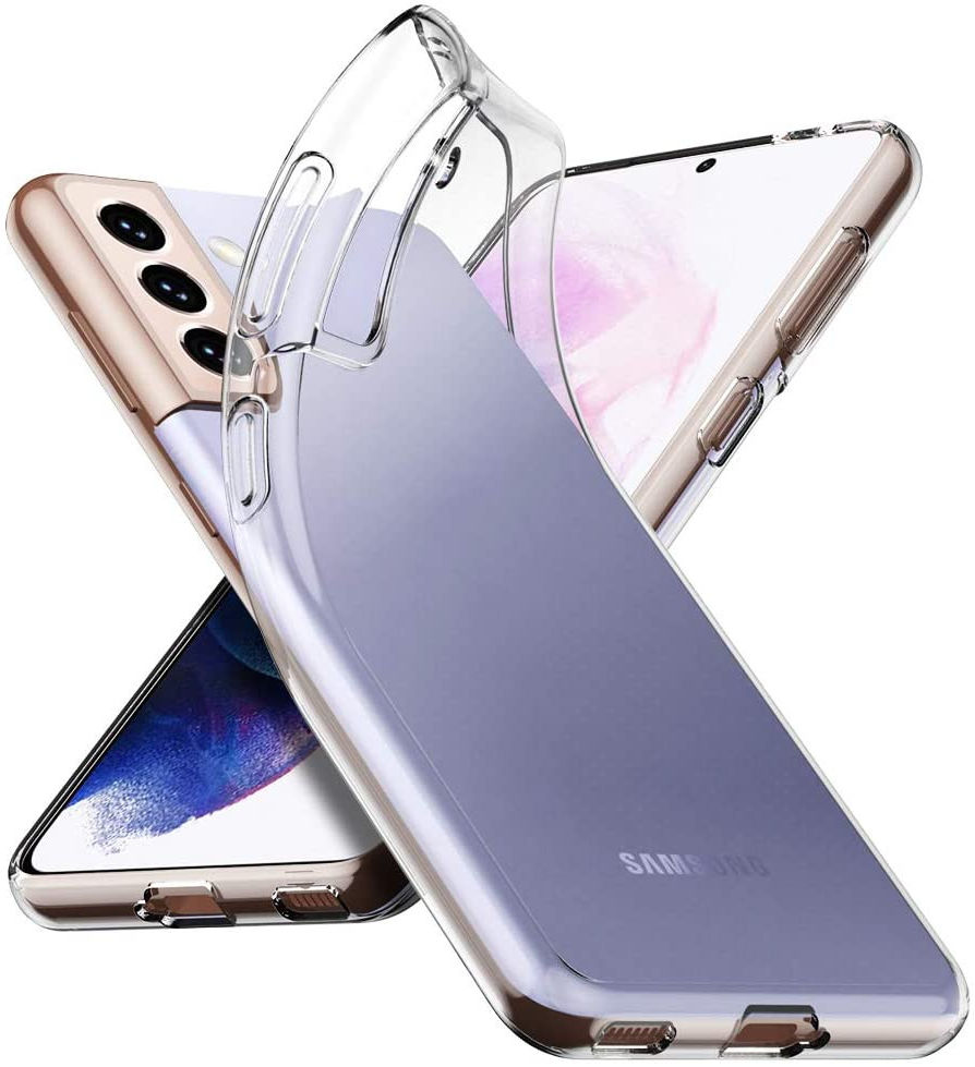 Samsung Galaxy S21 Hoesje Dun TPU Back Cover Transparant afbeelding 2