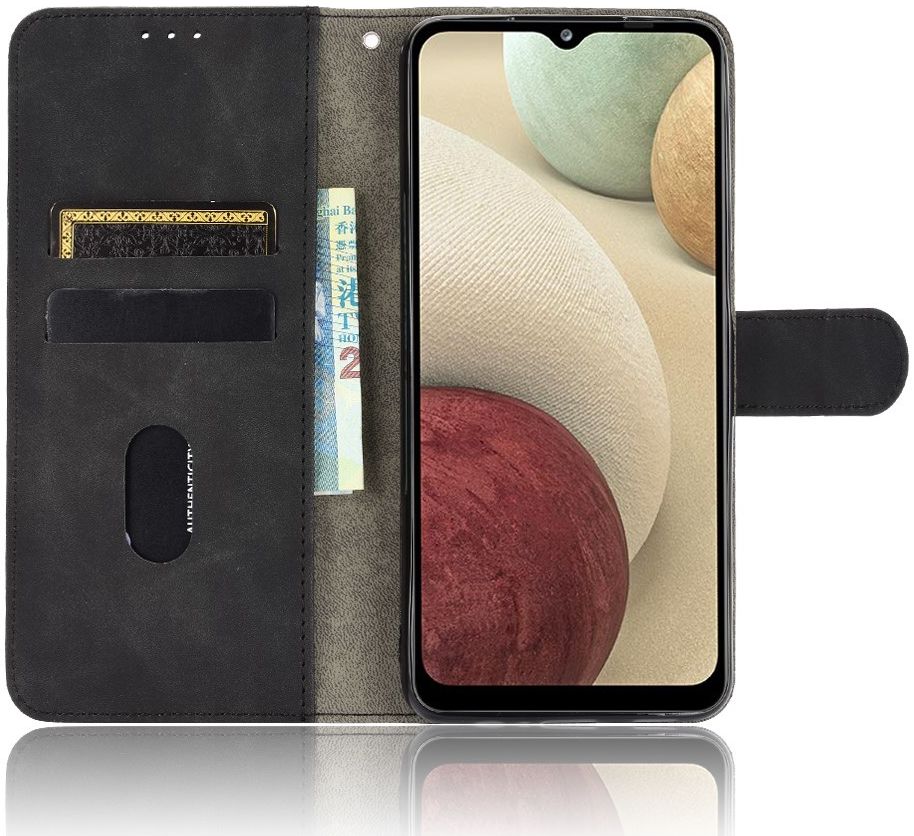 Samsung Galaxy A12 Hoesje Wallet Book Case Zwart afbeelding 5