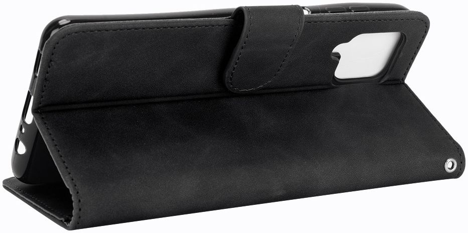 Samsung Galaxy A12 Hoesje Wallet Book Case Zwart afbeelding 6