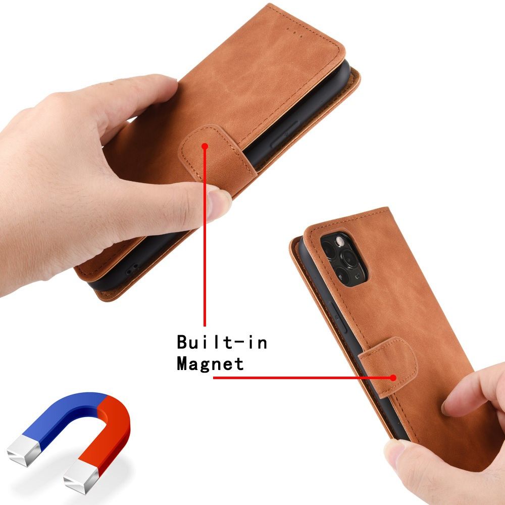 Samsung Galaxy A12 Hoesje Wallet Book Case Bruin afbeelding 11