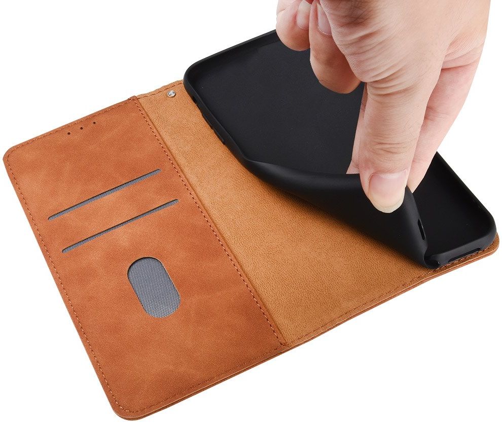 Samsung Galaxy A12 Hoesje Wallet Book Case Bruin afbeelding 12
