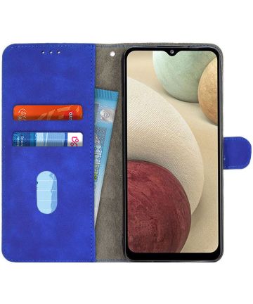 Samsung Galaxy A12 Hoesje Wallet Book Case Blauw Hoesjes