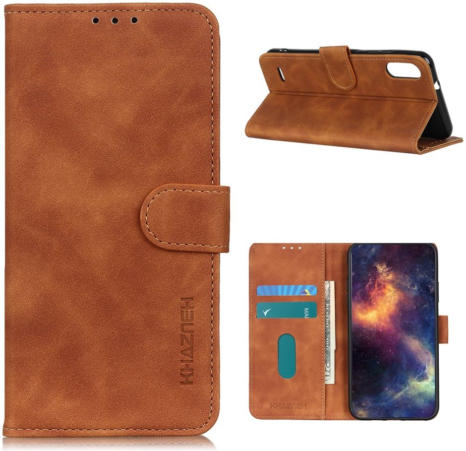 LG K22 Hoesje Retro Wallet Book Case Bruin afbeelding 5