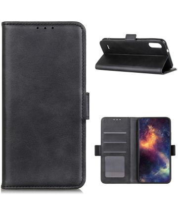 LG K22 Hoesje Wallet Book Case Zwart Hoesjes