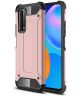 Huawei P Smart 2021 Hoesje Hybride Shock Proof Back Cover Rose