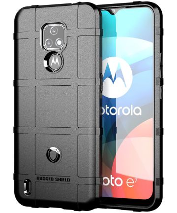 Motorola Moto E7 Hoesje Shock Proof Rugged Shield Zwart Hoesjes