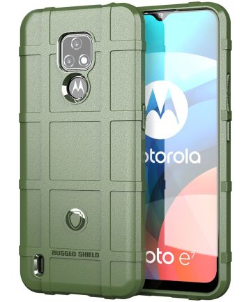 Motorola Moto E7 Hoesje Shock Proof Rugged Shield Groen Hoesjes