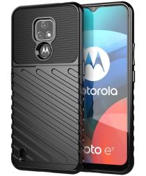 Motorola Moto E7 Hoesje TPU Thunder Design Zwart