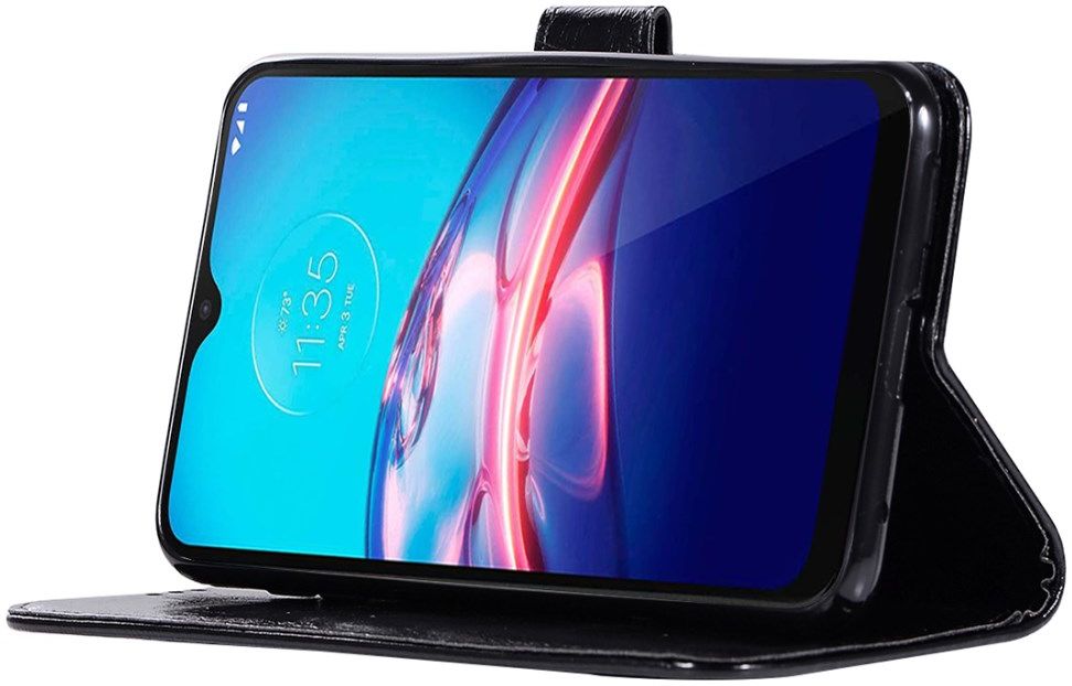 Motorola Moto E7 Power Hoesje Portemonnee Book Case Zwart afbeelding 4