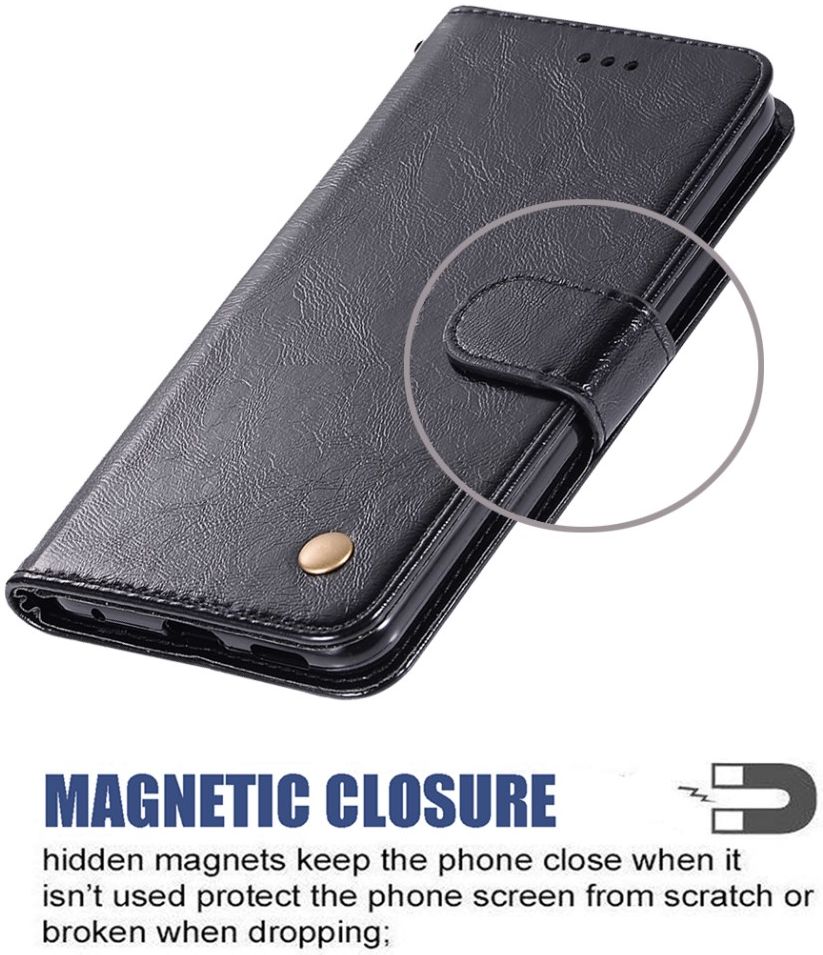Motorola Moto E7 Power Hoesje Portemonnee Book Case Zwart afbeelding 7