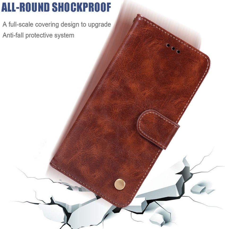 Motorola Moto E7 Power Hoesje Portemonnee Book Case Bruin afbeelding 8